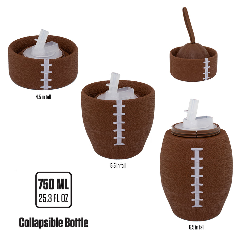 Collapsible Silicone Football Water Bottle Maccabi Art, 7500ml.