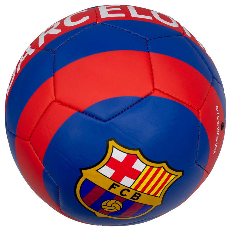 Officially Licensed FC Barcelona Soccer Ball Size 5, Stripes Style - 9041