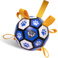 ProBall Pets Interactive Dog Soccer Ball with Grab Tabs - Floats on Water, Fetch & Training Toy for Small Medium Dogs, Herding Breeds - Waterproof Non-Toxic
