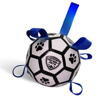 Pro Ball Pets Dog Soccer Ball with Grab Tabs, Size 2, 6 inches, White/Blue - 1076