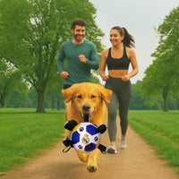 ProBall Pets Interactive Dog Soccer Ball with Grab Tabs - Floats on Water, Fetch & Training Toy for Small Medium Dogs, Herding Breeds - Waterproof Non-Toxic