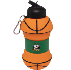 Oregon Ducks Collapsible Silicone Basketball Water Bottle Maccabi Art, 1 Liter