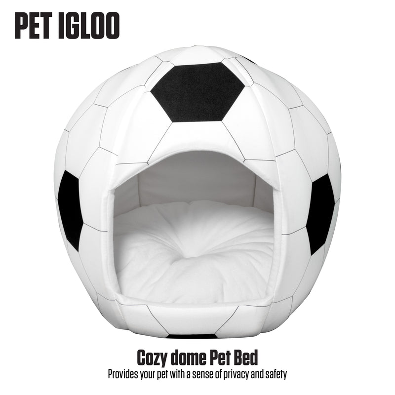 soccer - Igloo Pet Bed - Medium