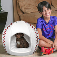 Baseball - Igloo Pet Bed - Medium