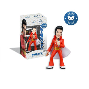 MINIX Elvis Presley red suit collectible figure in display box