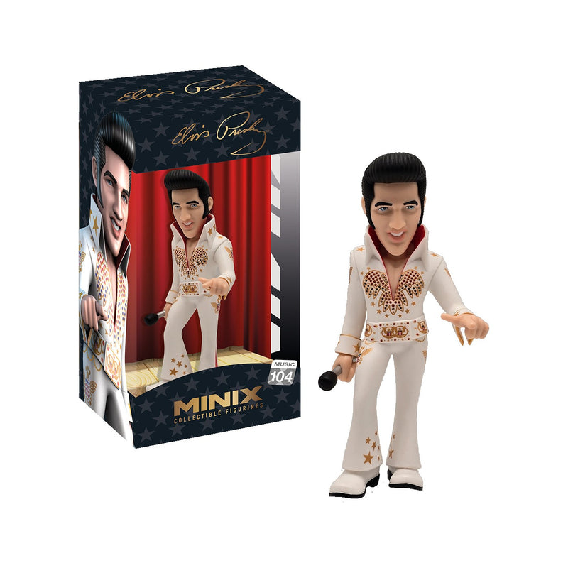 MINIX Elvis Presley white suit collectible figure in display box