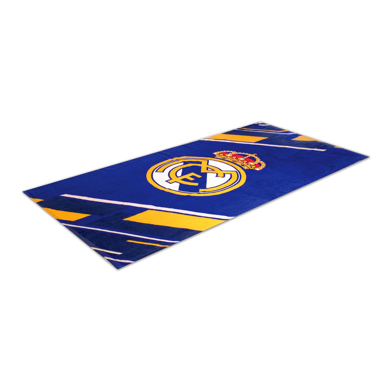 Real Madrid CF Official Soccer Towel 30x60 Inches, Ultra Soft & Quick-Dry Fabric, Club Crest Design, Ideal for Beach, Pool, Gym & Bath - 1014