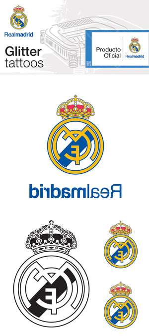 Official Real Madrid CF Glitter Temporary Tattoos - 5054