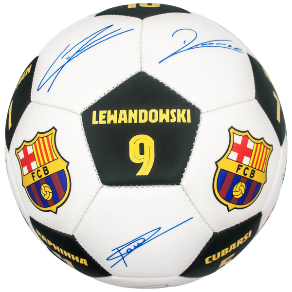 Officially Licensed FC Barcelona Soccer Ball Size 5, 2026 Team Signatures - 9760