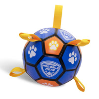 ProBall Pets Interactive Dog Soccer Ball with Grab Tabs - Floats on Water, Fetch & Training Toy for Small Medium Dogs, Herding Breeds - Waterproof Non-Toxic