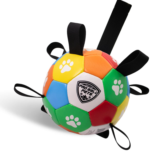 Interactive Dog Soccer Ball with Grab Tabs - ProBall Pets