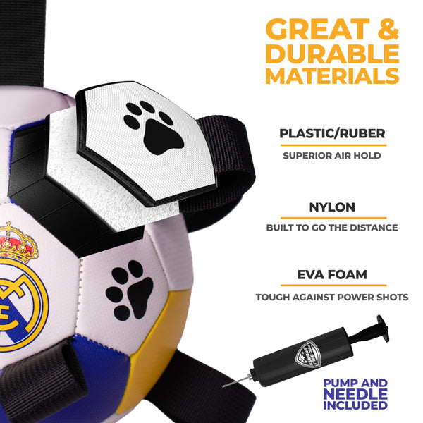 Real Madrid CF Dog Soccer Ball with Grab Tabs, Size 2, 6 inches - 1077