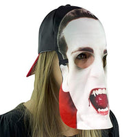 BOGO: Dracula Vampire Fan Mask and Hat All-In-One for Costume Parties Maccabi Art
