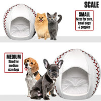 Baseball - Sport Ball Igloo Pet Bed - Small