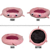 Maccabi Art Pig- Round Bolster Cuddle Pet Bed- Medium 24"