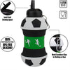 Collapsible Silicone Soccer Ball Water Bottle Maccabi Art, 1 Liter