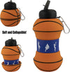 Collapsible Silicone Basketball Water Bottle Maccabi Art, 1 Liter