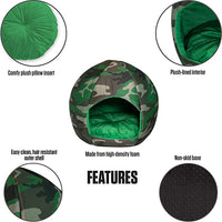 Camouflage - Ball Pet Igloo Bed- Small