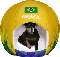 Brazil Country - Sport Ball Pet Bed - Small