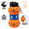 Collapsible Silicone Basketball Water Bottle Maccabi Art, 500 ml.