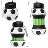 Collapsible Silicone Soccer Ball Water Bottle Maccabi Art, 500 ml.