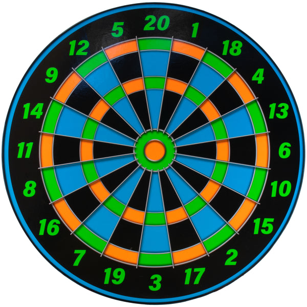 Arcade Neon Magnetic Dartboard Game for Kids, Adults & Family, 16-inch